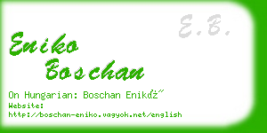 eniko boschan business card